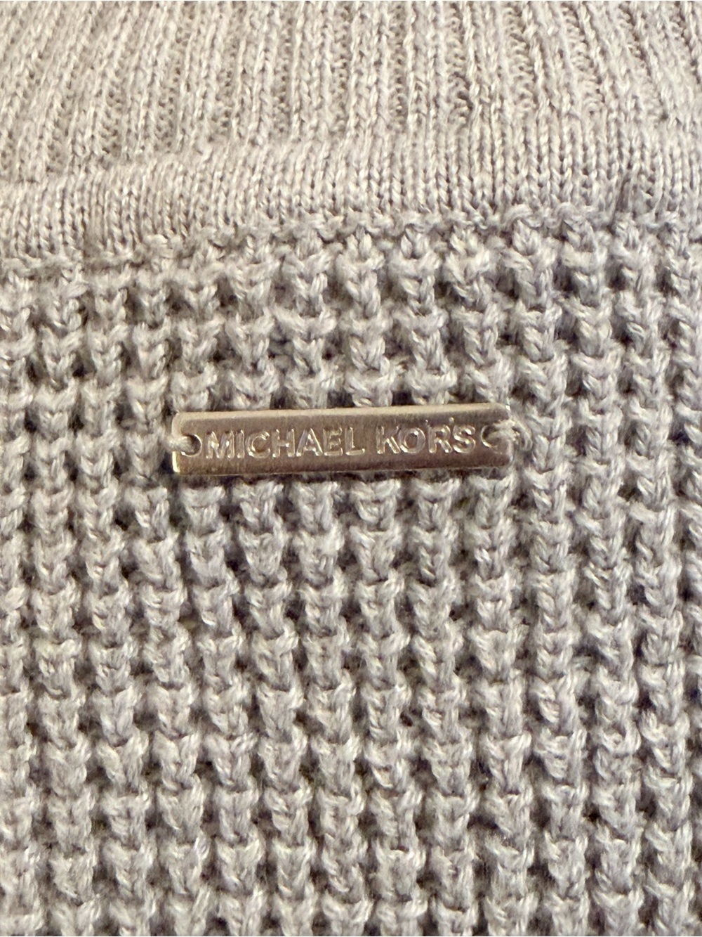 Michael Kors Light Gray Ribbed Turtleneck Sweater Size L - Picture 2 of 11